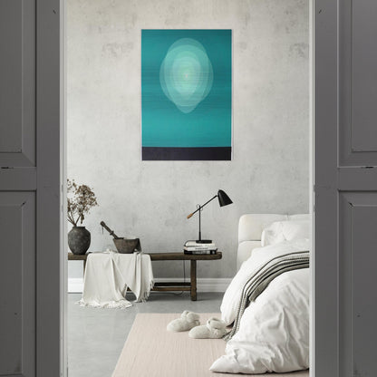 Teal Mandala - 1969 - Clarence Holbrook Carter Brushed Aluminum Print - 70x100 cm / 28x40 inches | Clarence Holbrook Carter Aluminum Print | Clarence Holbrook Carter Prints