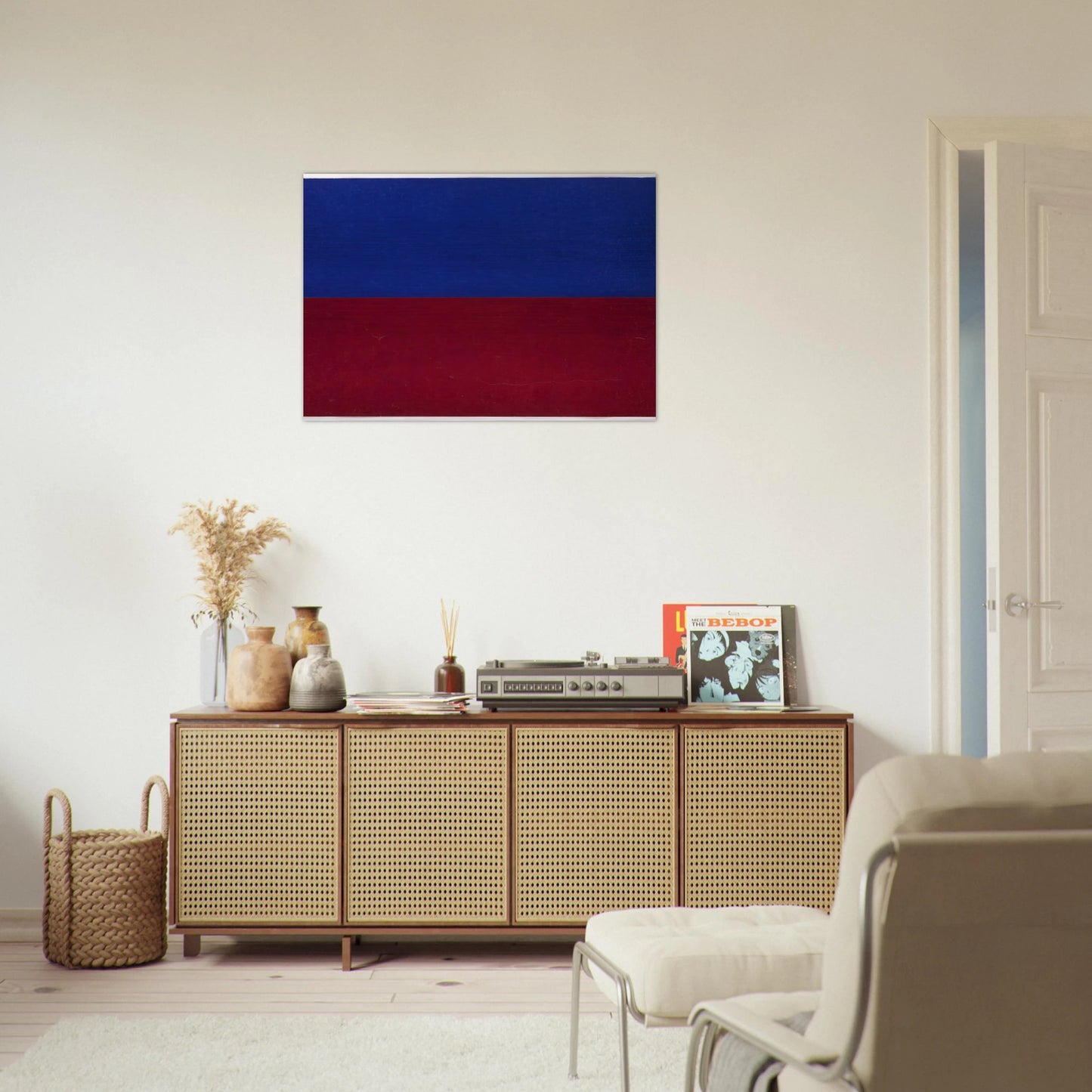Blue and Red - Ellsworth Kelly Brushed Aluminum Print - 70x100 cm / 28x40 inches | Ellsworth Kelly Aluminum Print | Ellsworth Kelly Prints