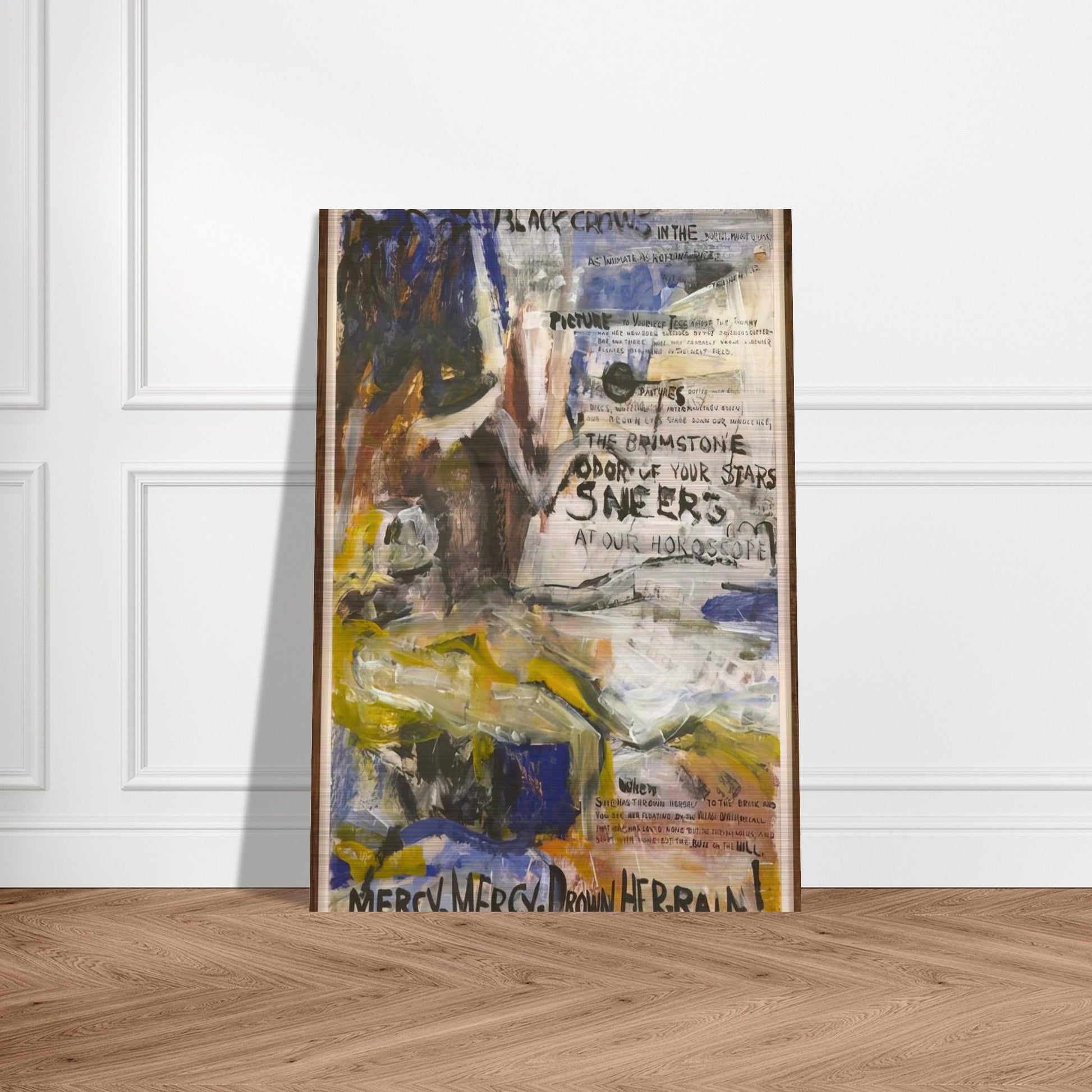 THE ORANGES NO 1 BLACK CROWS 1949 - Grace Hartigan Brushed Aluminum Print - 70x100 cm / 28x40 inches | Grace Hartigan Aluminum Print | Grace Hartigan Prints