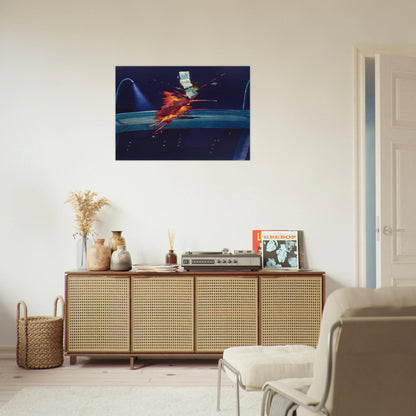 Purple Crash - Neo-Expressionism - Carlos Almaraz Brushed Aluminum Print - 70x100 cm / 28x40 inches | Carlos Almaraz Aluminum Print | Carlos Almaraz Prints