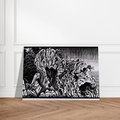 CALANCHE OF PIANA CORSICA FEBRUARY 1934 1934 - MC Escher Brushed Aluminum Print - 70x100 cm / 28x40 inches | MC Escher Aluminum Print | MC Escher Prints