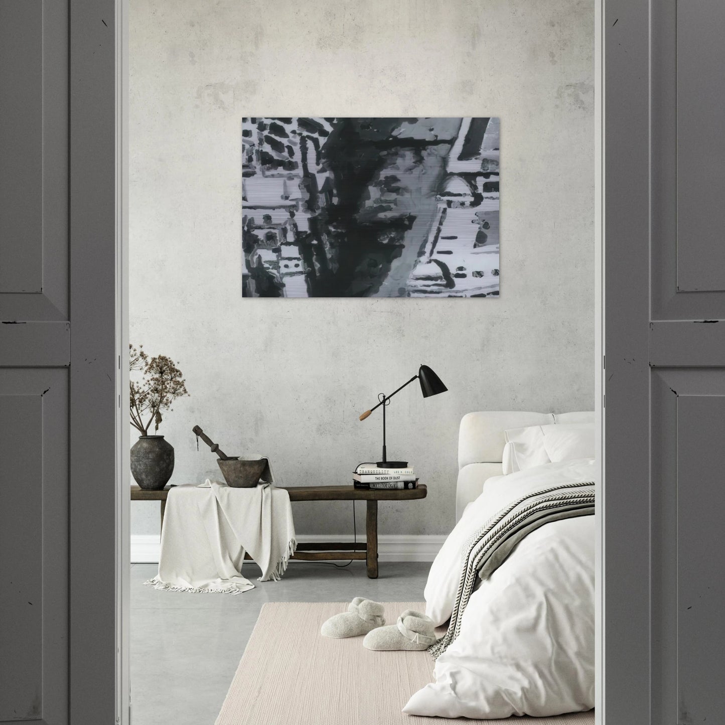 TOWNSCAPE M7 1968 - Gerhard Richter Brushed Aluminum Print - 70x100 cm / 28x40 inches | Gerhard Richter Aluminum Print | Gerhard Richter Prints