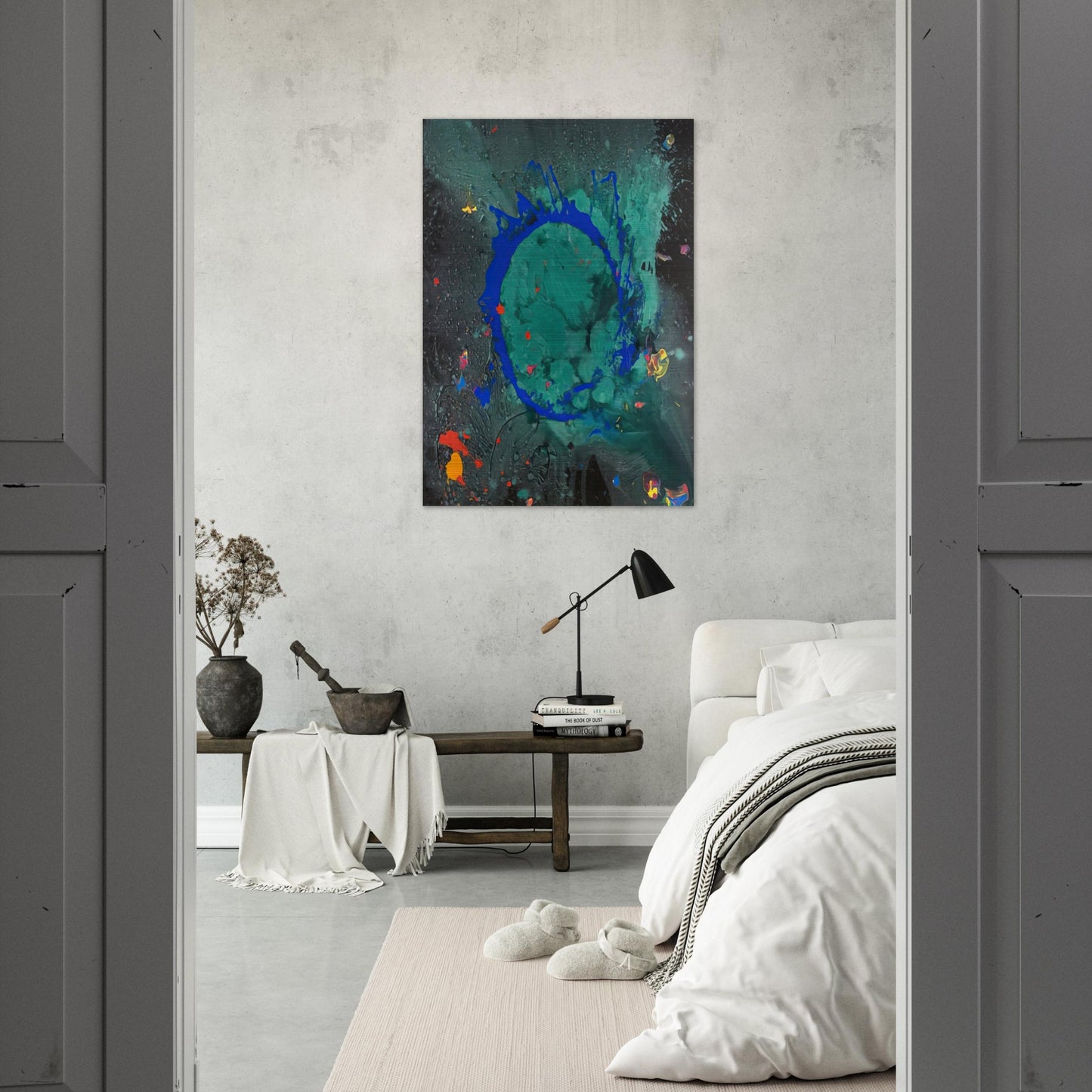 Jade Buddha 23.07.08 - 2008 - John Hoyland Brushed Aluminum Print - 70x100 cm / 28x40 inches | John Hoyland Aluminum Print | John Hoyland Prints