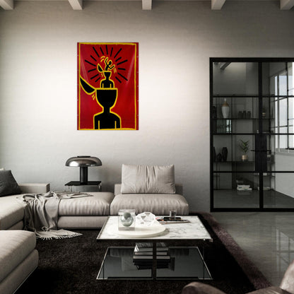 UNTITLED 1982 - Keith Haring Brushed Aluminum Print - 70x100 cm / 28x40 inches | Keith Haring Aluminum Print | Keith Haring Prints
