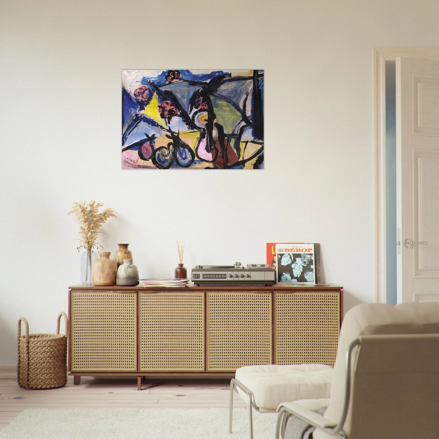 Abstract Still Life - 1950 - Walasse Ting Brushed Aluminum Print - 70x100 cm / 28x40 inches | Walasse Ting Aluminum Print | Walasse Ting Prints