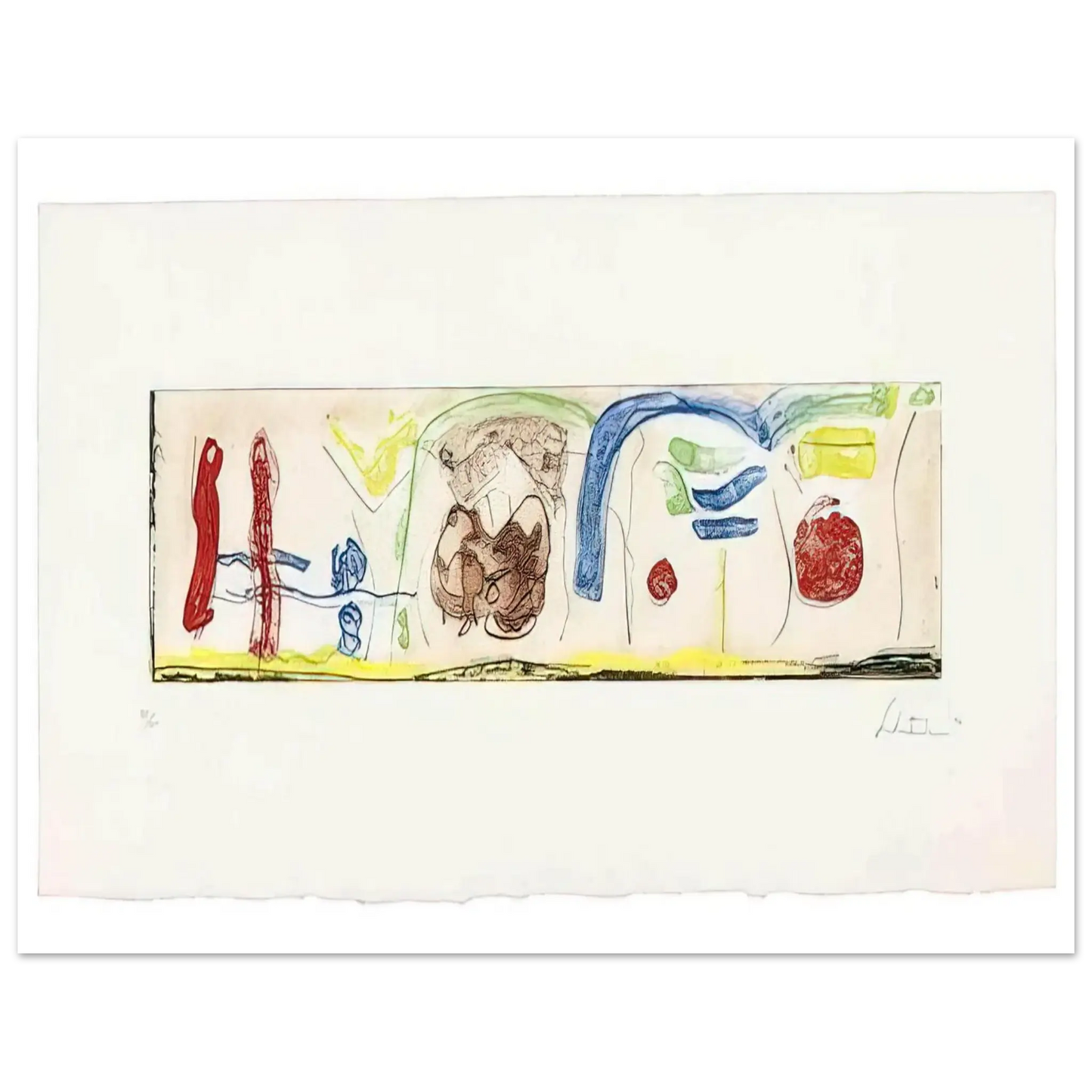 Helen Frankenthaler - Bridges - 1996 Wall art - 27x35 cm / 11x14 Inches - Fine Art Poster - -