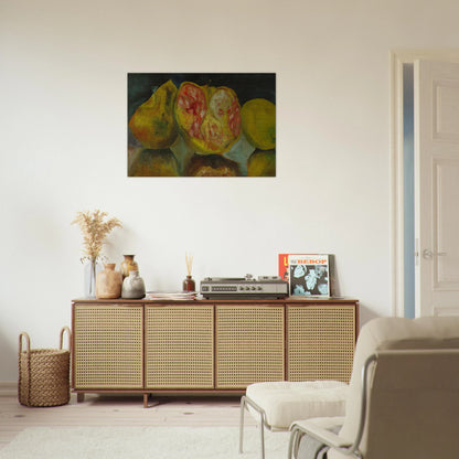 STILL LIFE POMEGRANATES - Salvador Dali Brushed Aluminum Print - 70x100 cm / 28x40 inches | Salvador Dali Aluminum Print | Salvador Dali Prints