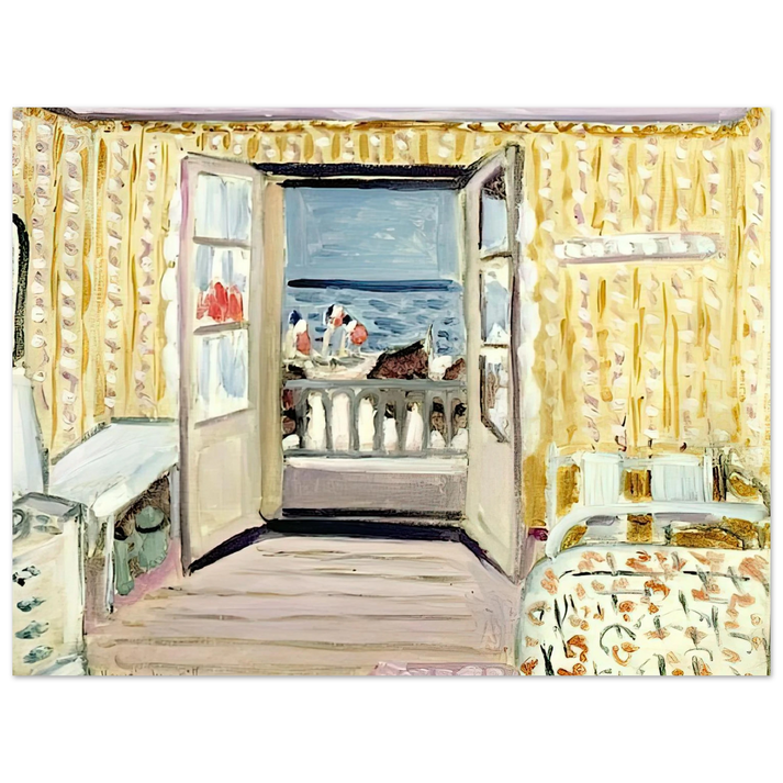Henri Matisse - INTERIOR JULY 14TH ETRETAT 1920  75x100 cm / 30x40inches Fine Art Poster
