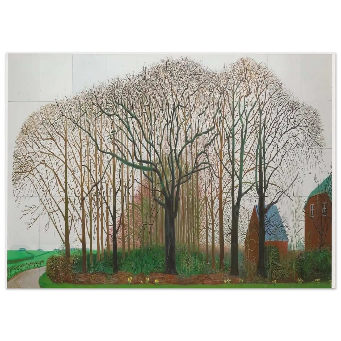 David Hockney - David Hockney Wall art - A3 (29.7 x 42  cm) - Premium Wooden Framed Poster With Fine Art Paper - Black frame
