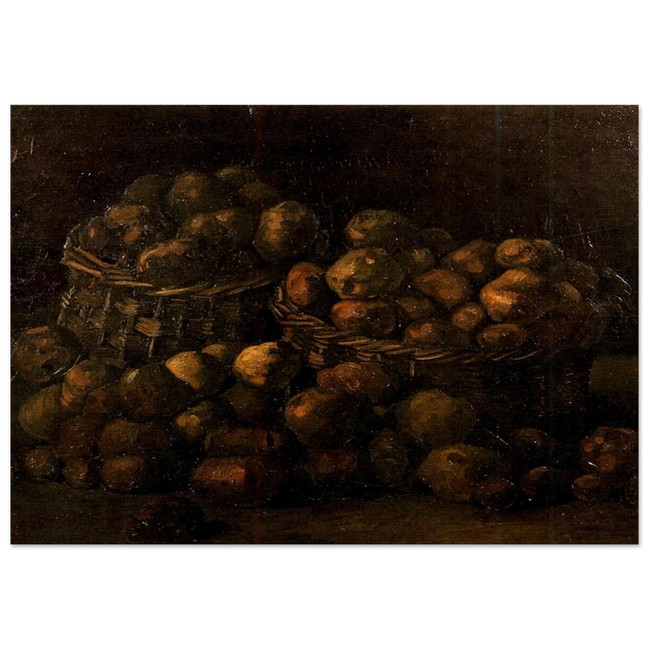 Baskets of Potatoes - Vincent van Gogh Brushed Aluminum Print - 70x100 cm / 28x40 inches | Vincent van Gogh Aluminum Print | Vincent van Gogh Prints