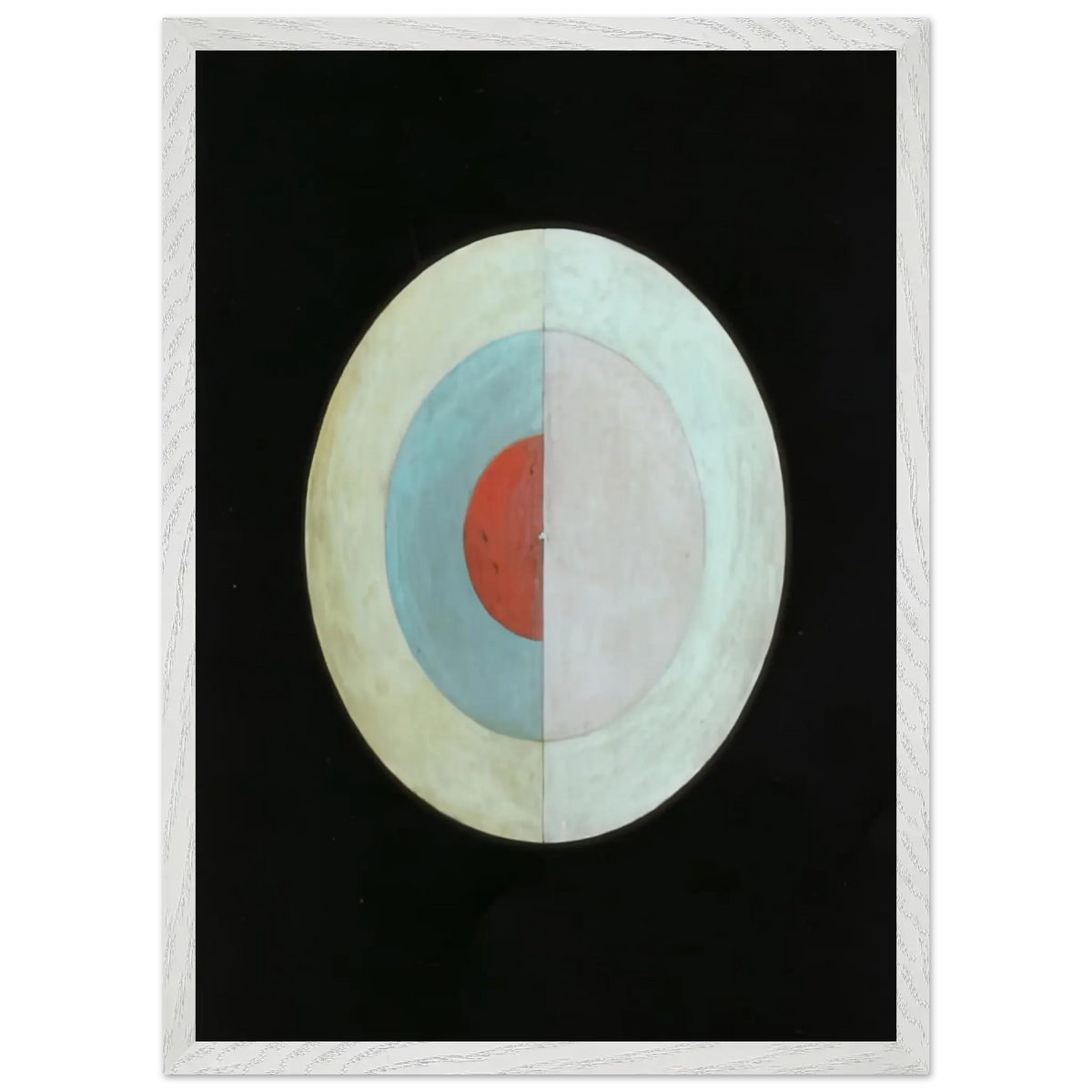 Hilma af Klint - THE SWAN NO 16 1915 Wall art - 40x50 cm / 16x20 Inches - Premium Wooden Framed Poster With Fine Art Paper - White frame