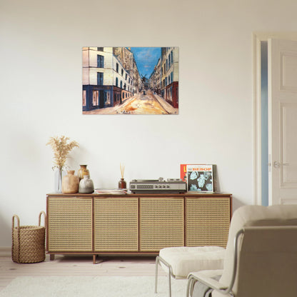 THOLOZE STREET - Maurice Utrillo Brushed Aluminum Print - 70x100 cm / 28x40 inches | Maurice Utrillo Aluminum Print | Maurice Utrillo Prints
