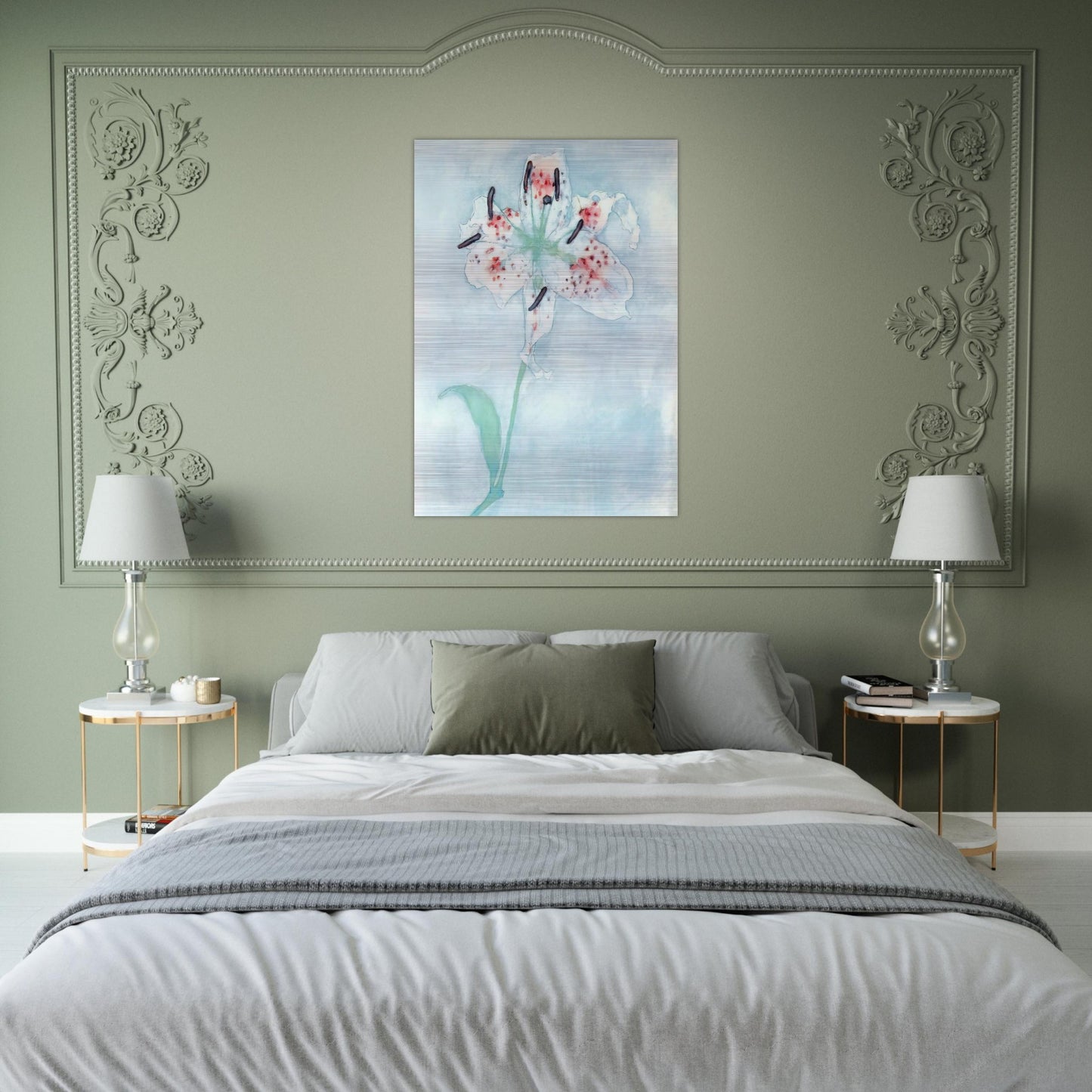 Lily - Piet Mondrian Brushed Aluminum Print - 70x100 cm / 28x40 inches | Piet Mondrian Aluminum Print | Piet Mondrian Prints