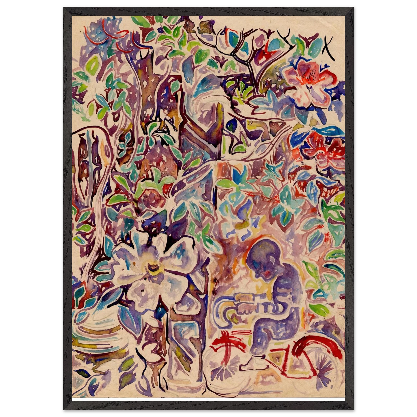 Walter Inglis Anderson - Walter Anderson Wall art - 13x18 cm / 5x7 inches - Premium Wooden Framed Poster With Fine Art Paper-canvas - Wood frame