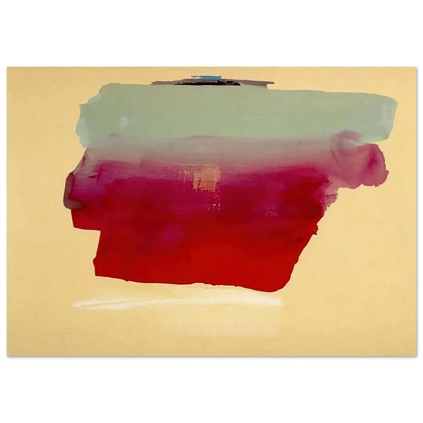 Helen Frankenthaler - Robinson s Wrap - 1974 Wall art - 15x20 cm / 6x8 Inches - Premium Wooden Framed Poster With Fine Art Paper - Black frame