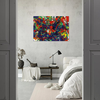 Untitled  SFP94-57  SFF 1731  - Sam Francis Brushed Aluminum Print - 70x100 cm / 28x40 inches | Sam Francis Aluminum Print | Sam Francis Prints