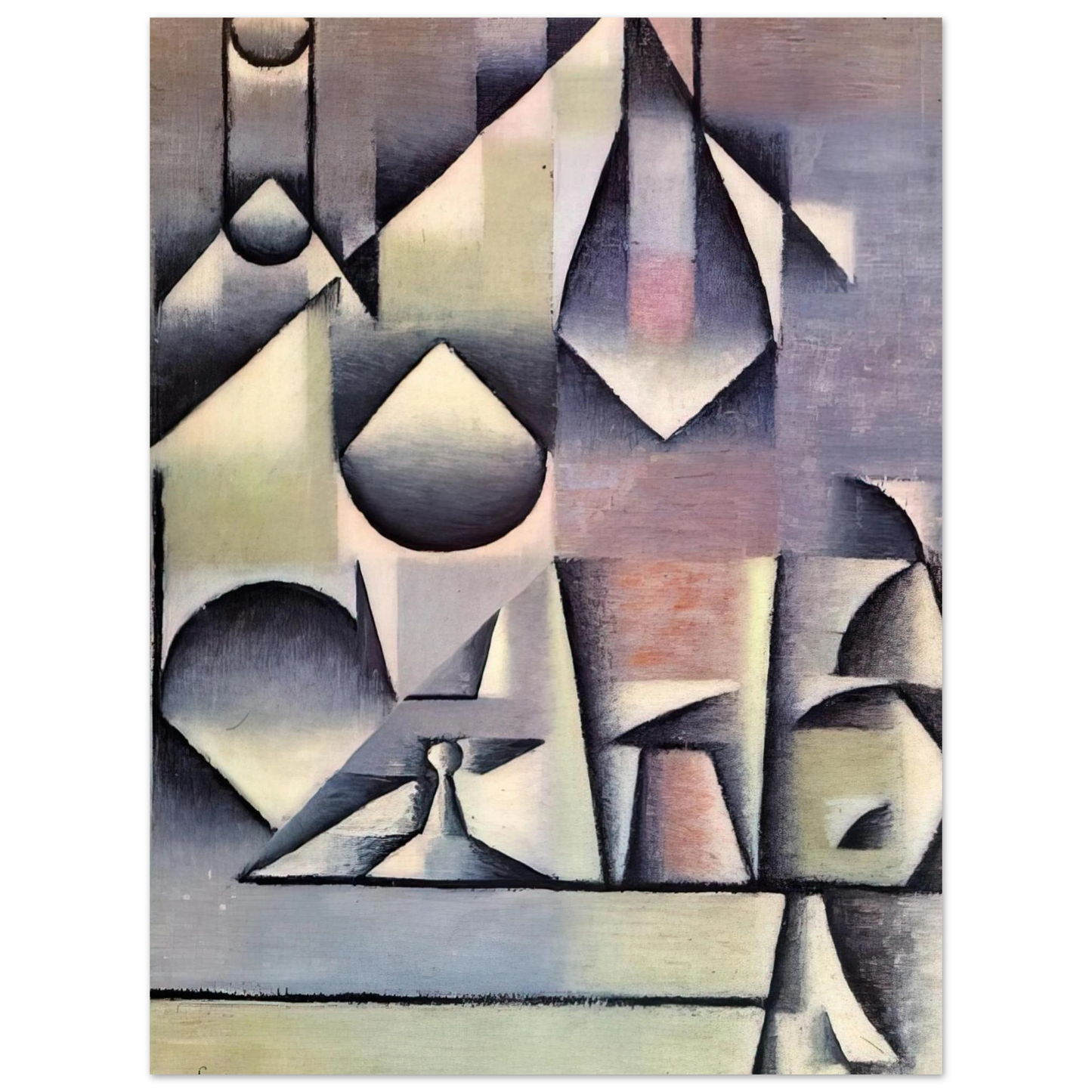 Juan Gris - BOTTLE AND PITCHER  75x100 cm / 30x40inches Fine Art Poster