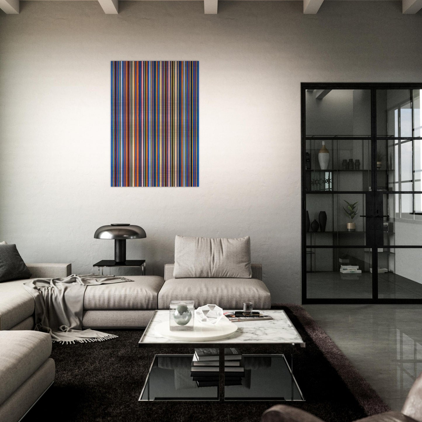 RA 2 1981 - Bridget Riley Brushed Aluminum Print - 70x100 cm / 28x40 inches | Bridget Riley Aluminum Print | Bridget Riley Prints