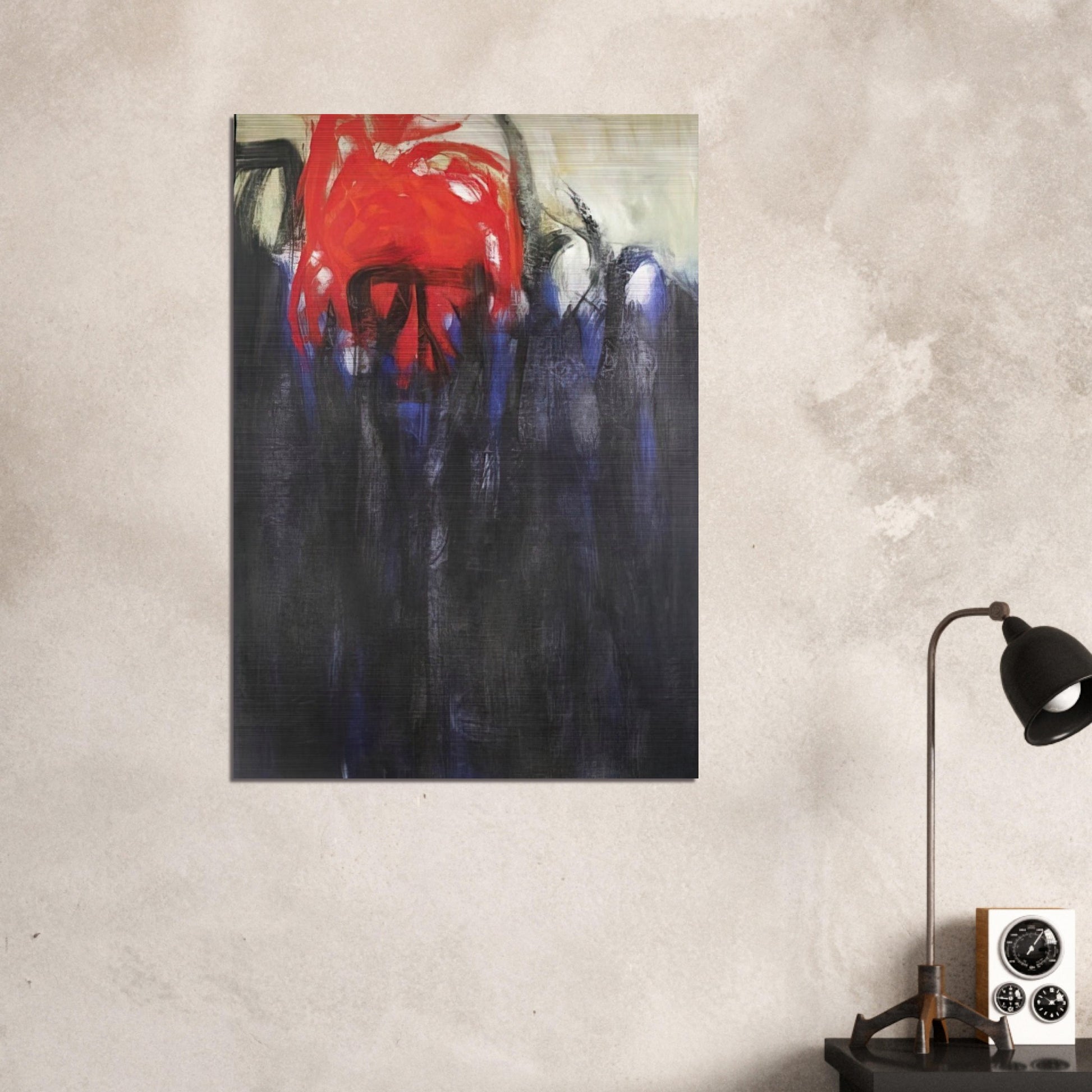 Untitled Columns of Fire - 1956 - Theodoros Stamos Brushed Aluminum Print - 70x100 cm / 28x40 inches | Theodoros Stamos Aluminum Print | Theodoros Stamos Prints