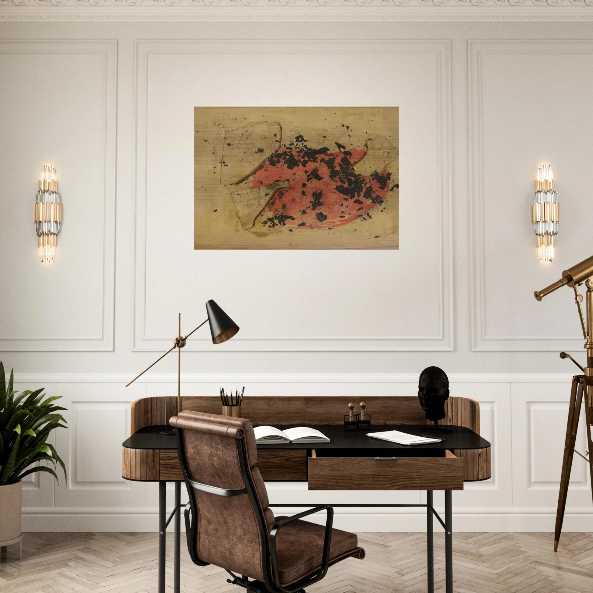 Combustione - 1957 - Alberto Burri Brushed Aluminum Print - 70x100 cm / 28x40 inches | Alberto Burri Aluminum Print | Alberto Burri Prints