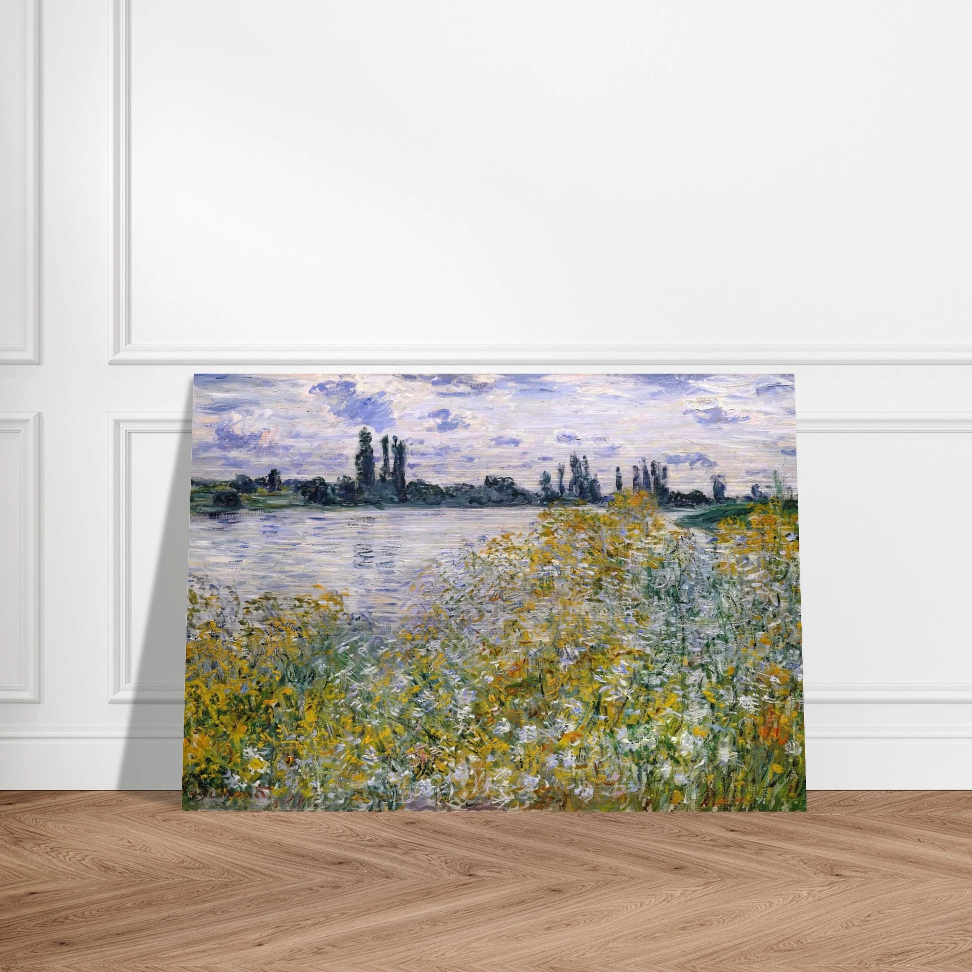 Isle of Flowers on Siene near Vetheuil - claude monet Brushed Aluminum Print - 70x100 cm / 28x40 inches | claude monet Aluminum Print | claude monet Prints