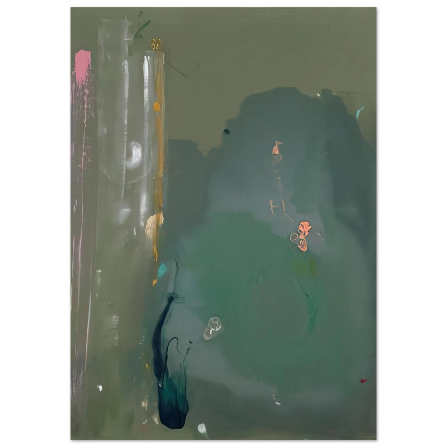 Helen Frankenthaler - CÃƒÆ’Ã‚Â´te d Argent - 1980 Wall art - 13x18 cm / 5x7 inches - Fine Art Poster-canvas - -
