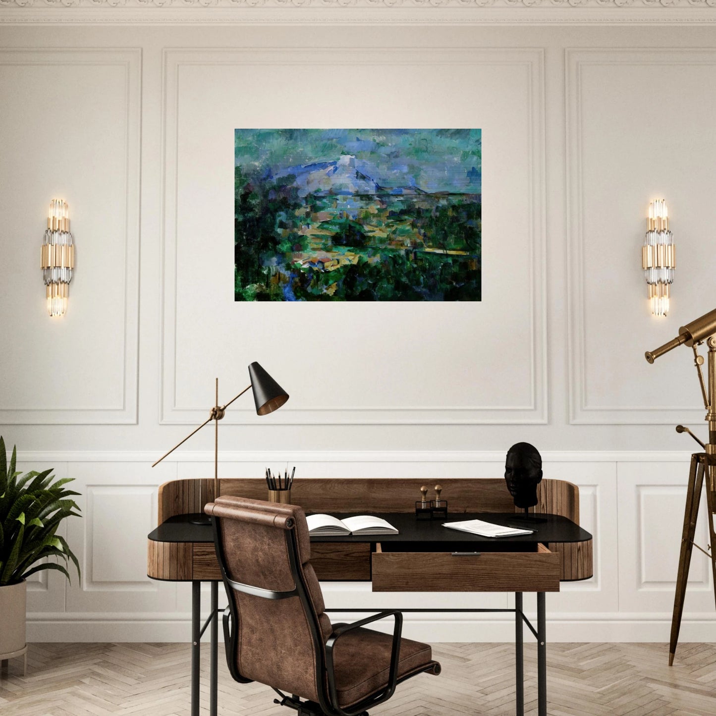 Montagne Sainte-Victoire from Lauves - Paul Cézanne Brushed Aluminum Print - 70x100 cm / 28x40 inches | Paul Cézanne Aluminum Print | Paul Cézanne Prints