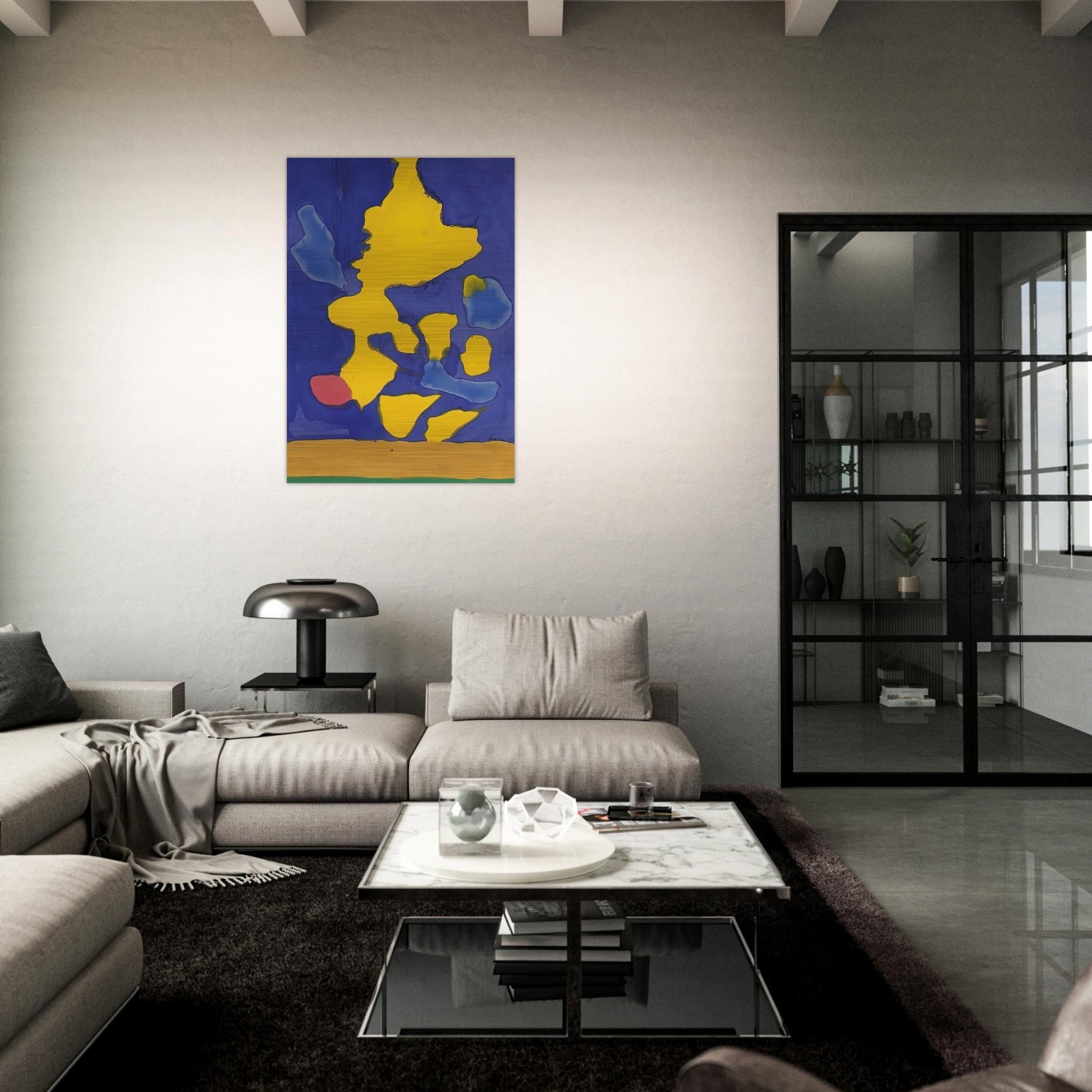 Saturn Revisited - 1964 - Helen Frankenthaler Brushed Aluminum Print - 70x100 cm / 28x40 inches | Helen Frankenthaler Aluminum Print | Helen Frankenthaler Prints