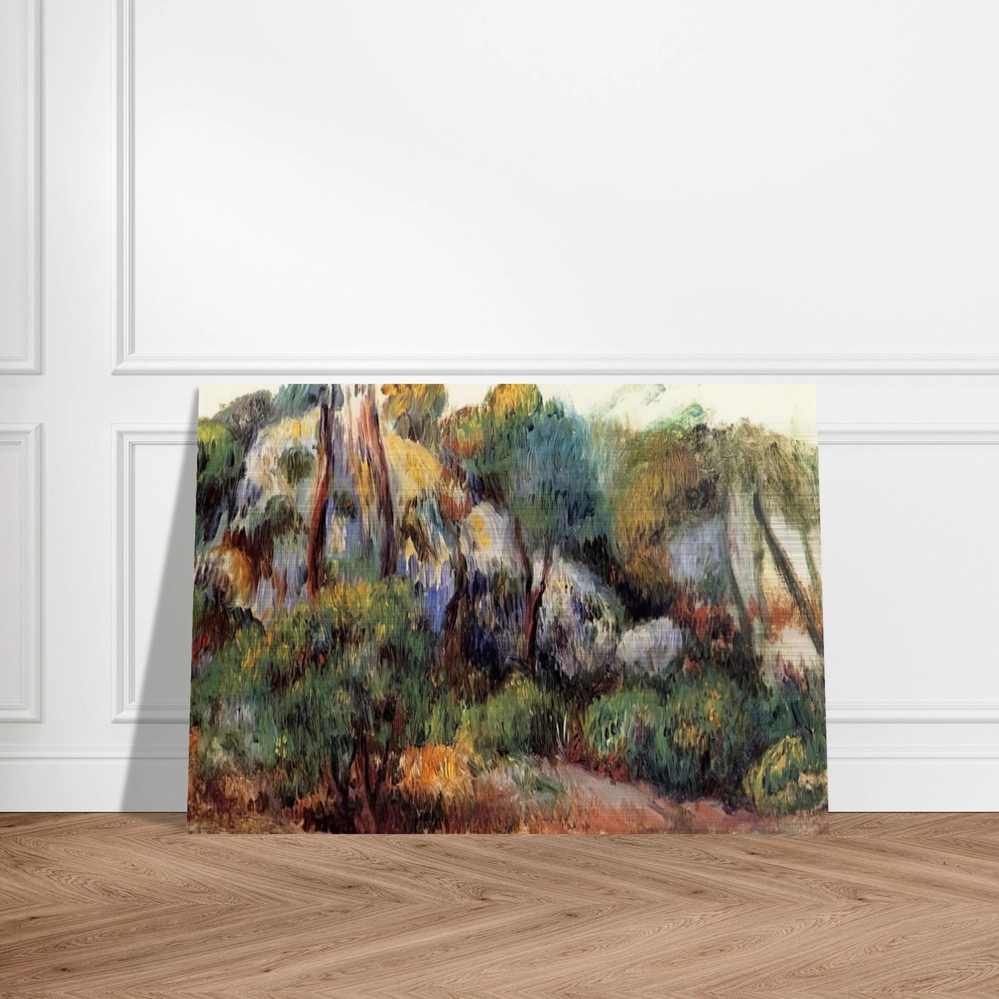 Purple Landscape - Pierre-Auguste Renoir Brushed Aluminum Print - 70x100 cm / 28x40 inches | Pierre-Auguste Renoir Aluminum Print | Pierre-Auguste Renoir Prints