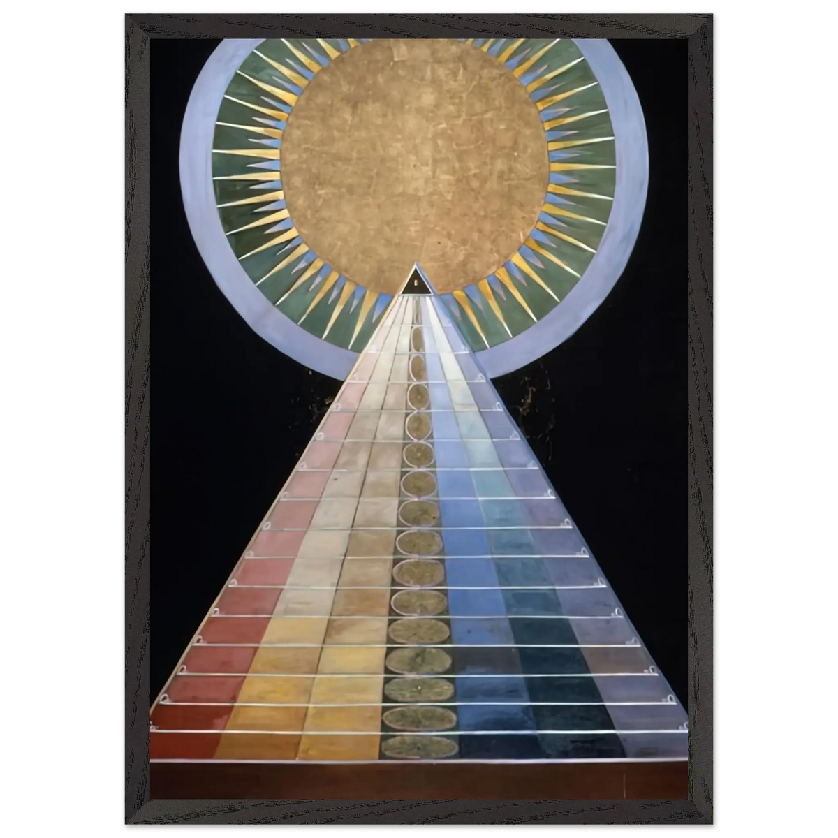 Hilma af Klint - ALTAR PAINTING 1915 Wall art - 70x100 cm / 28x40 Inches - Premium Wooden Framed Poster With Fine Art Paper - Black frame
