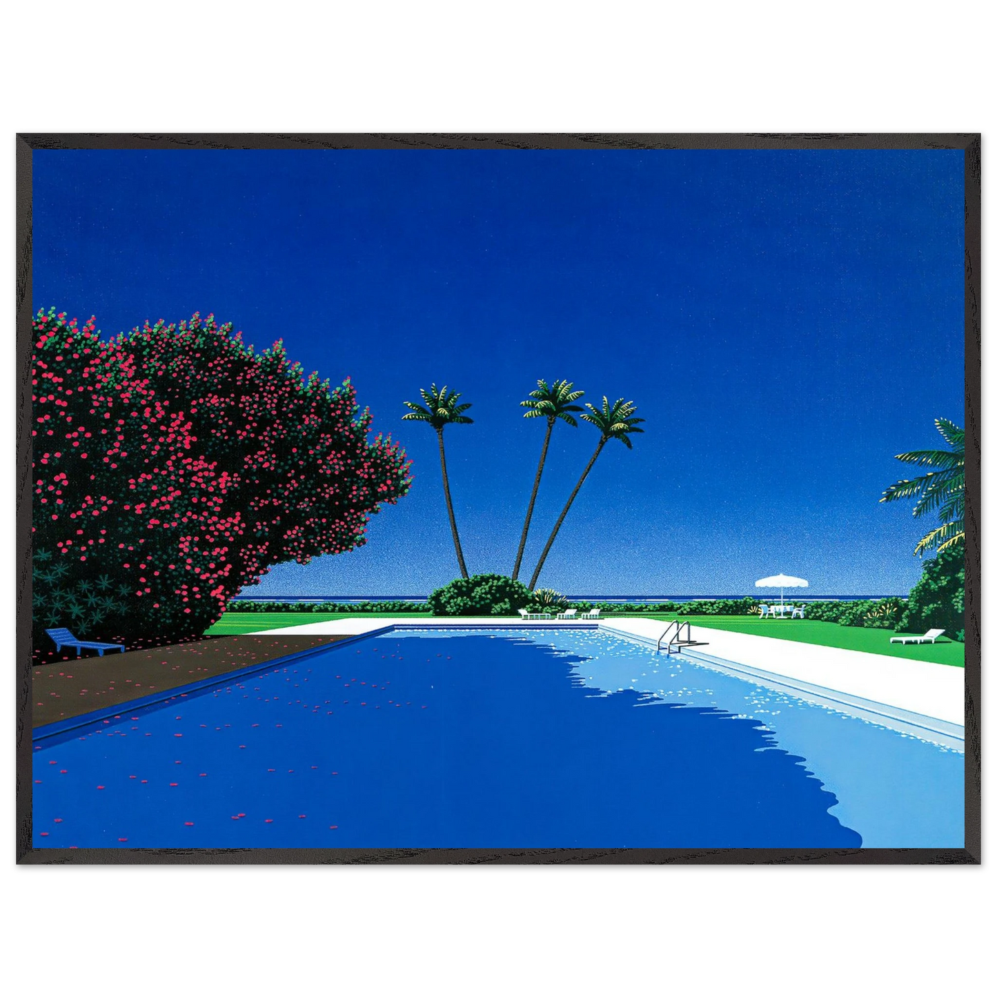 Hiroshi Nagai - Time Goes By Wall Art - 21x29.7 cm / 8x12" - Premium Wooden Framed Poster With Fine Art Paper - Wood frame