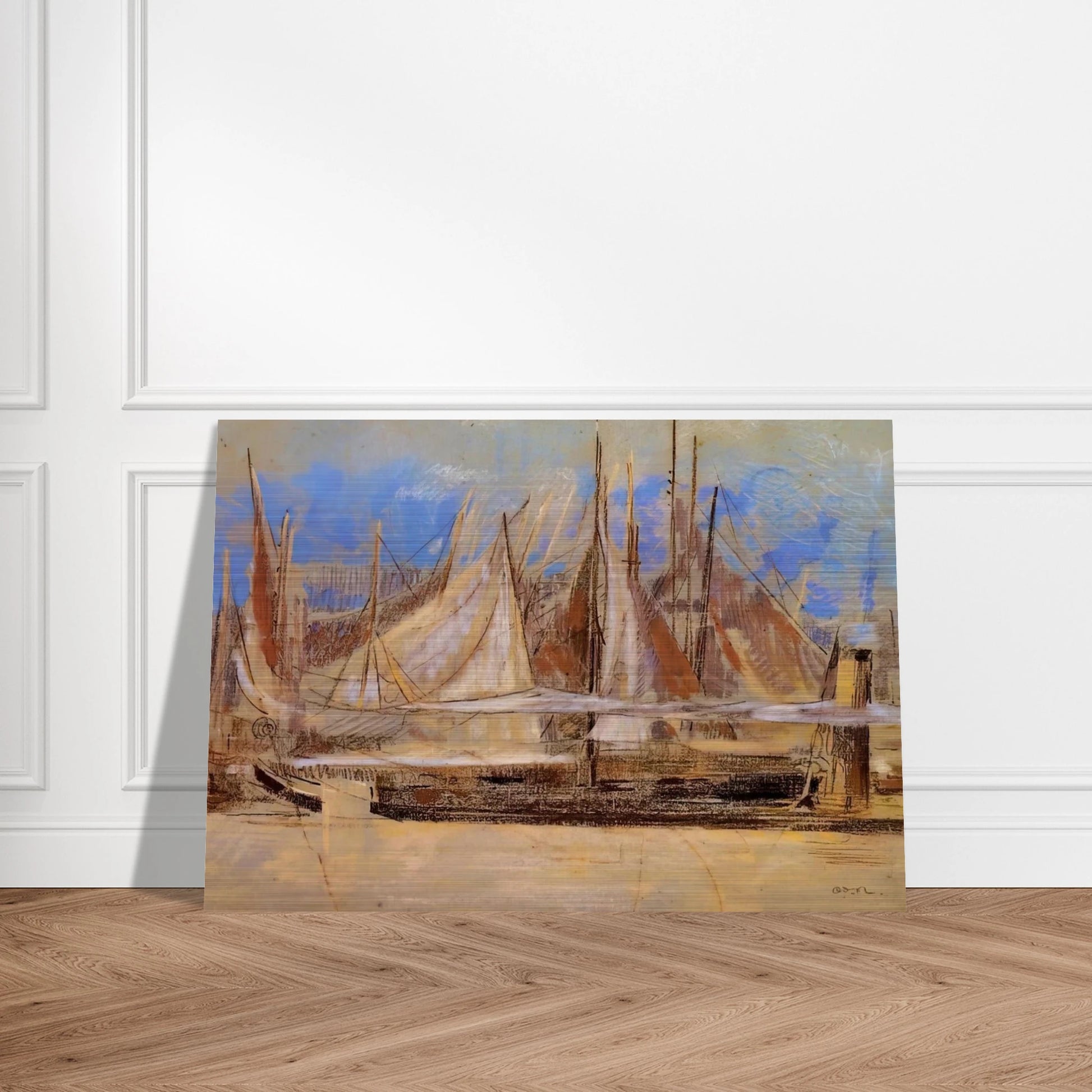 YACHTS AT ROYAN 1902 - Odilon Redon Brushed Aluminum Print - 70x100 cm / 28x40 inches | Odilon Redon Aluminum Print | Odilon Redon Prints
