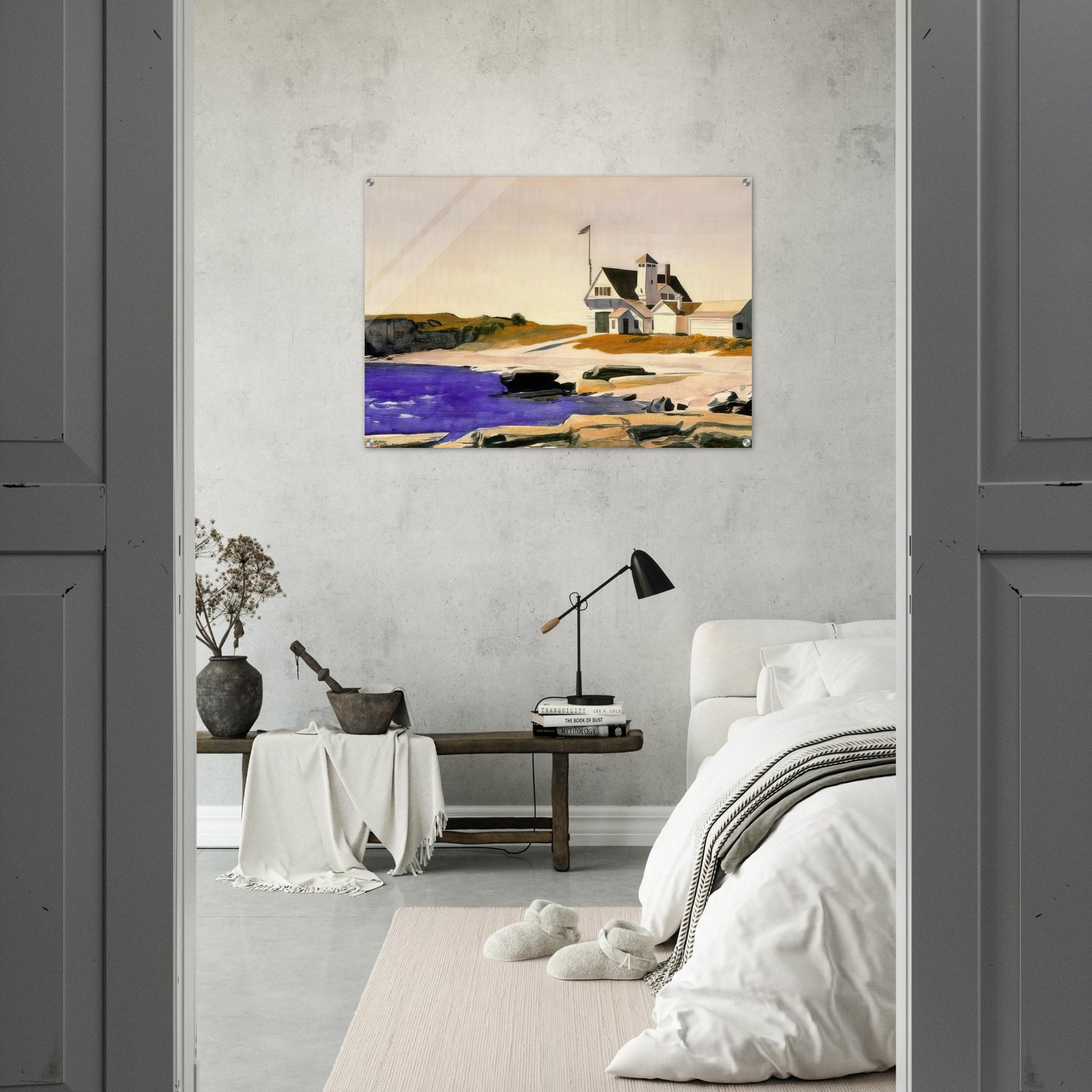 Coast Guard Station, Two Lights, Maine - Edward Hopper Acrylic Print - 70x100 cm / 28x40″ inches