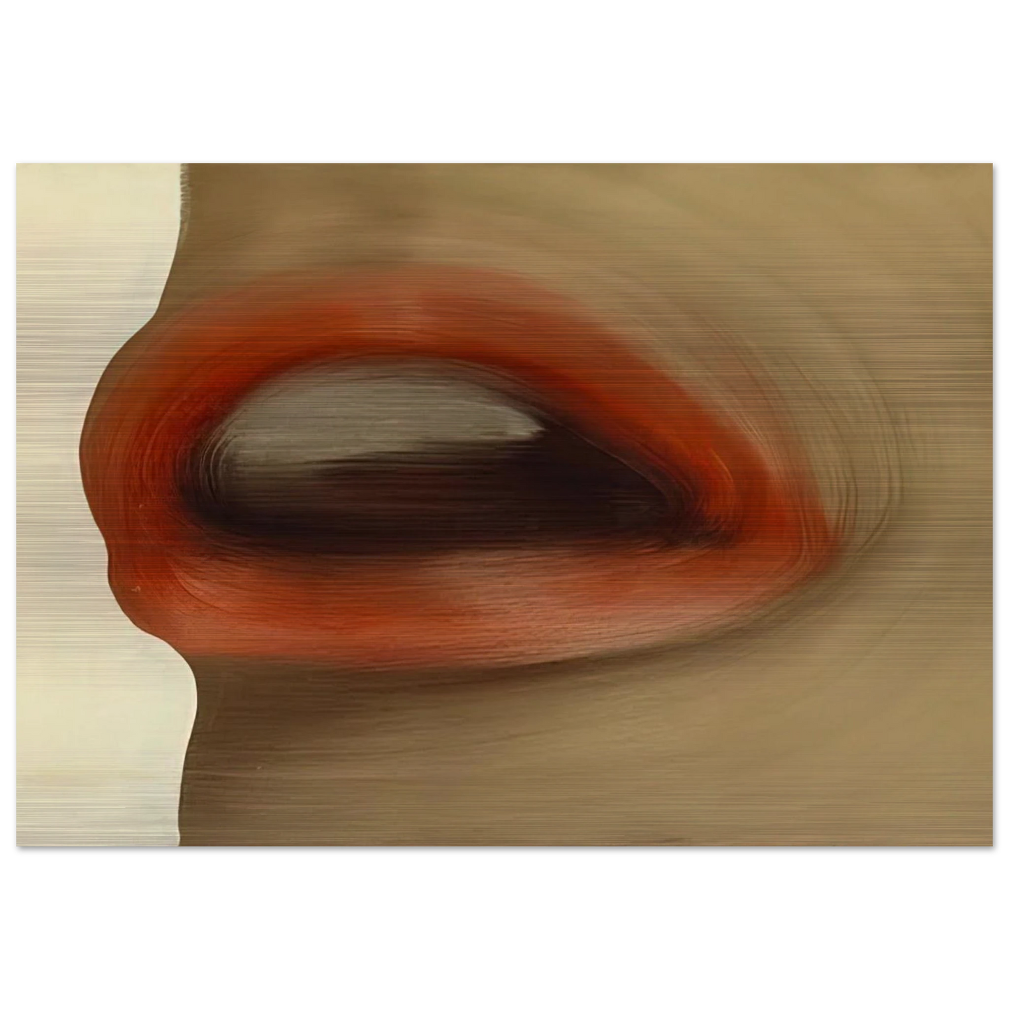 MUND MOUTH BRIGITTE BARDOT S LIPS 1963 - Gerhard Richter Brushed Aluminum Print - 70x100 cm / 28x40 inches | Gerhard Richter Aluminum Print | Gerhard Richter Prints