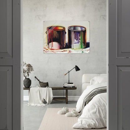 Two Paint Cans - 1987 - Wayne Thiebaud Acrylic Print - 70x100 cm / 28x40″ inches