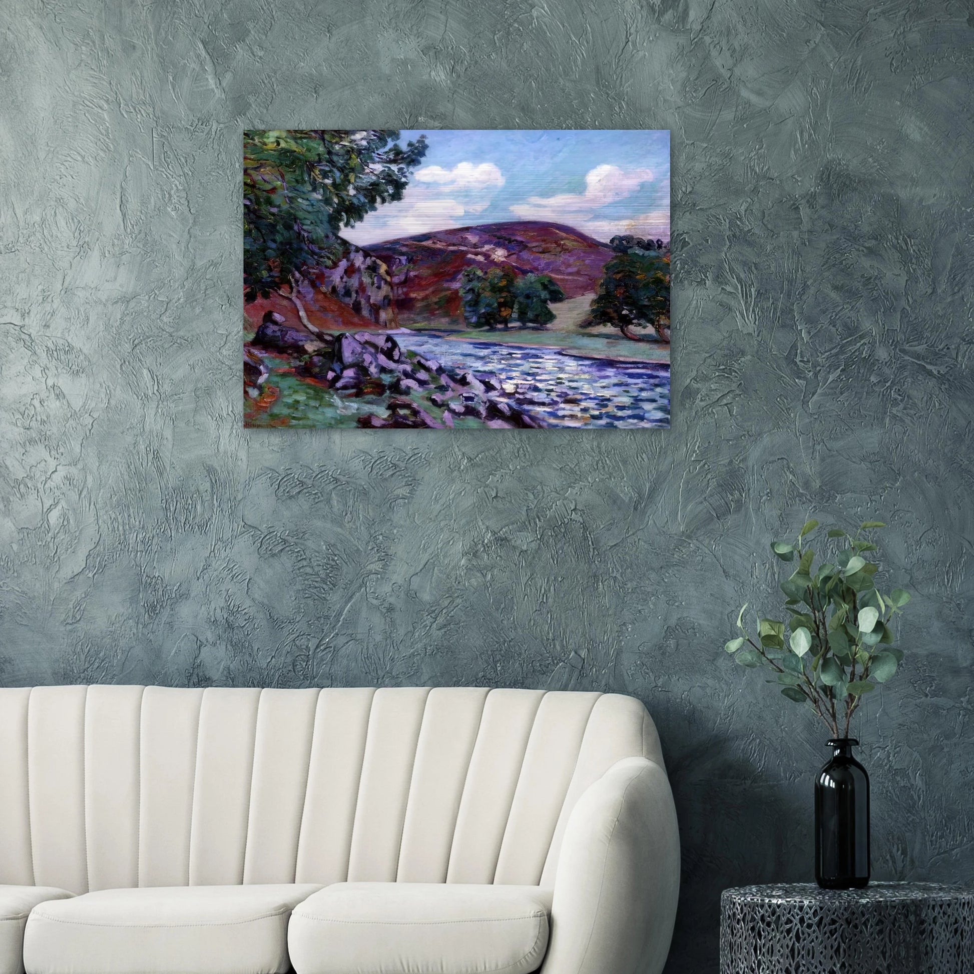 Paysage à Crozant - 1900 - Armand Guillaumin Brushed Aluminum Print - 70x100 cm / 28x40 inches | Armand Guillaumin Aluminum Print | Armand Guillaumin Prints
