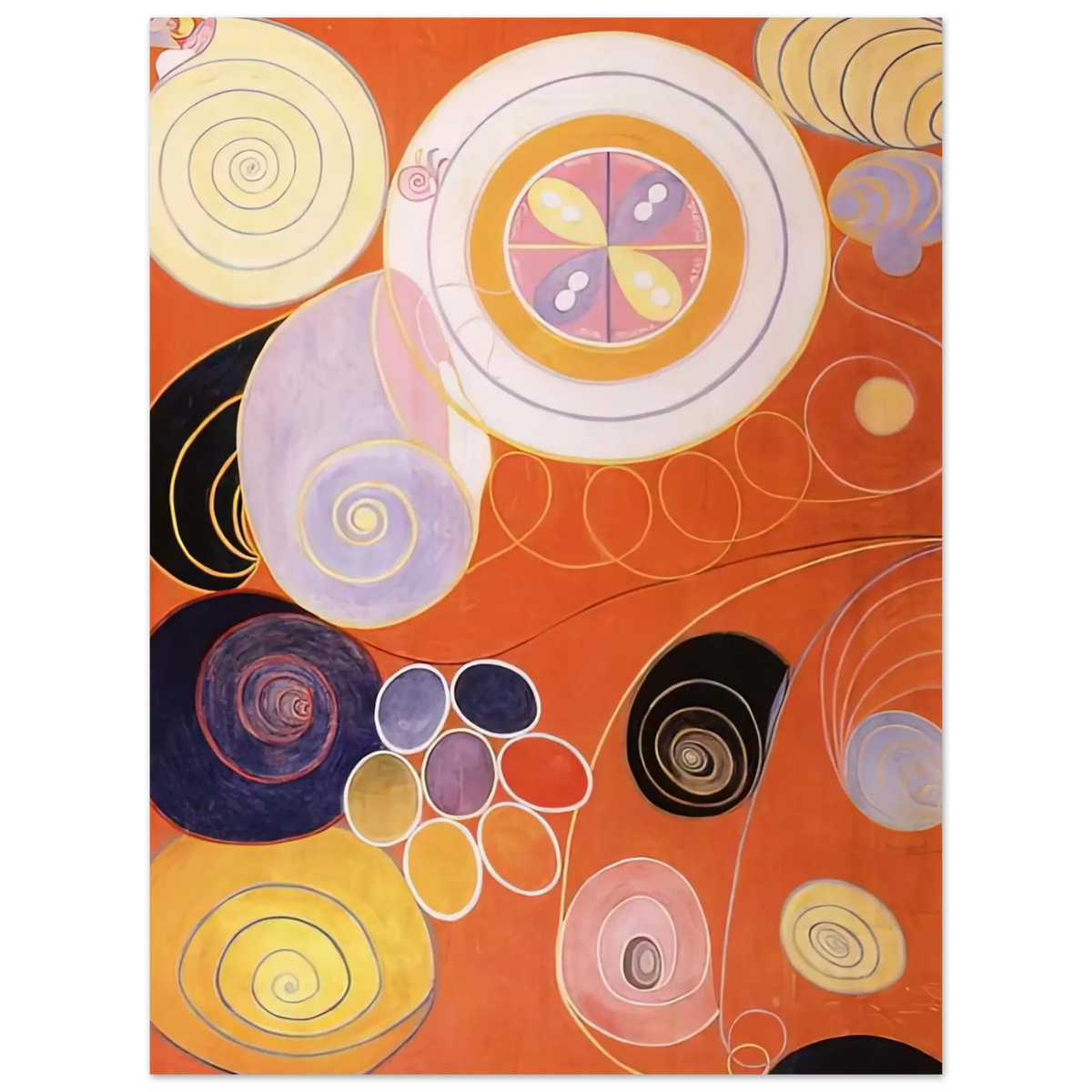 Hilma af Klint - THEY TENS MAINSTAY IV 1907 Wall art - 45x60 cm / 18x24 inches - Premium Wooden Framed Poster With Fine Art Paper - Black frame