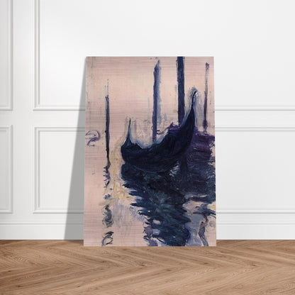 Gondola in Venice - claude monet Brushed Aluminum Print - 70x100 cm / 28x40 inches | claude monet Aluminum Print | claude monet Prints