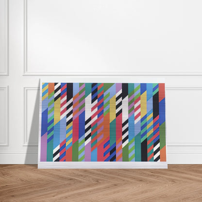 FETE 1989 - Bridget Riley Brushed Aluminum Print - 70x100 cm / 28x40 inches | Bridget Riley Aluminum Print | Bridget Riley Prints