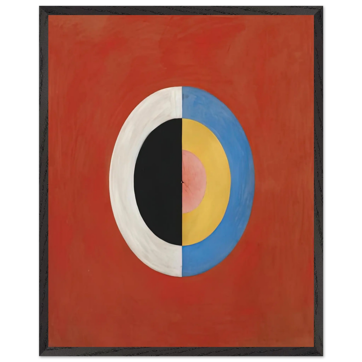 Hilma af Klint - THE SWAN NO 17 1915 0 Wall art - 60x80 cm / 24x32 Inches - Premium Wooden Framed Poster With Fine Art Paper - White frame