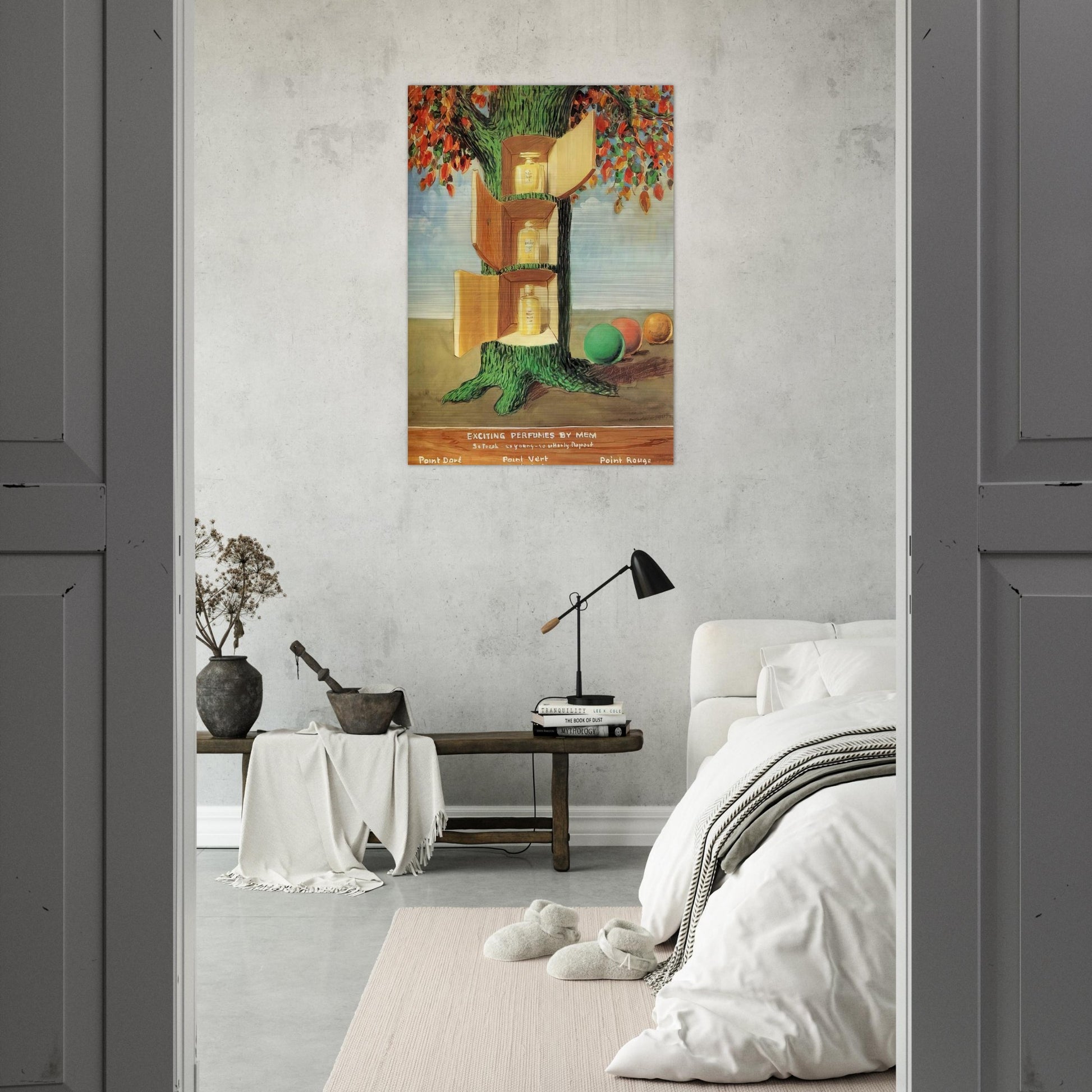 POSTER EXCITING PERFUMES BY MEM 1946 - Rene Magritte Brushed Aluminum Print - 70x100 cm / 28x40 inches | Rene Magritte Aluminum Print | Rene Magritte Prints