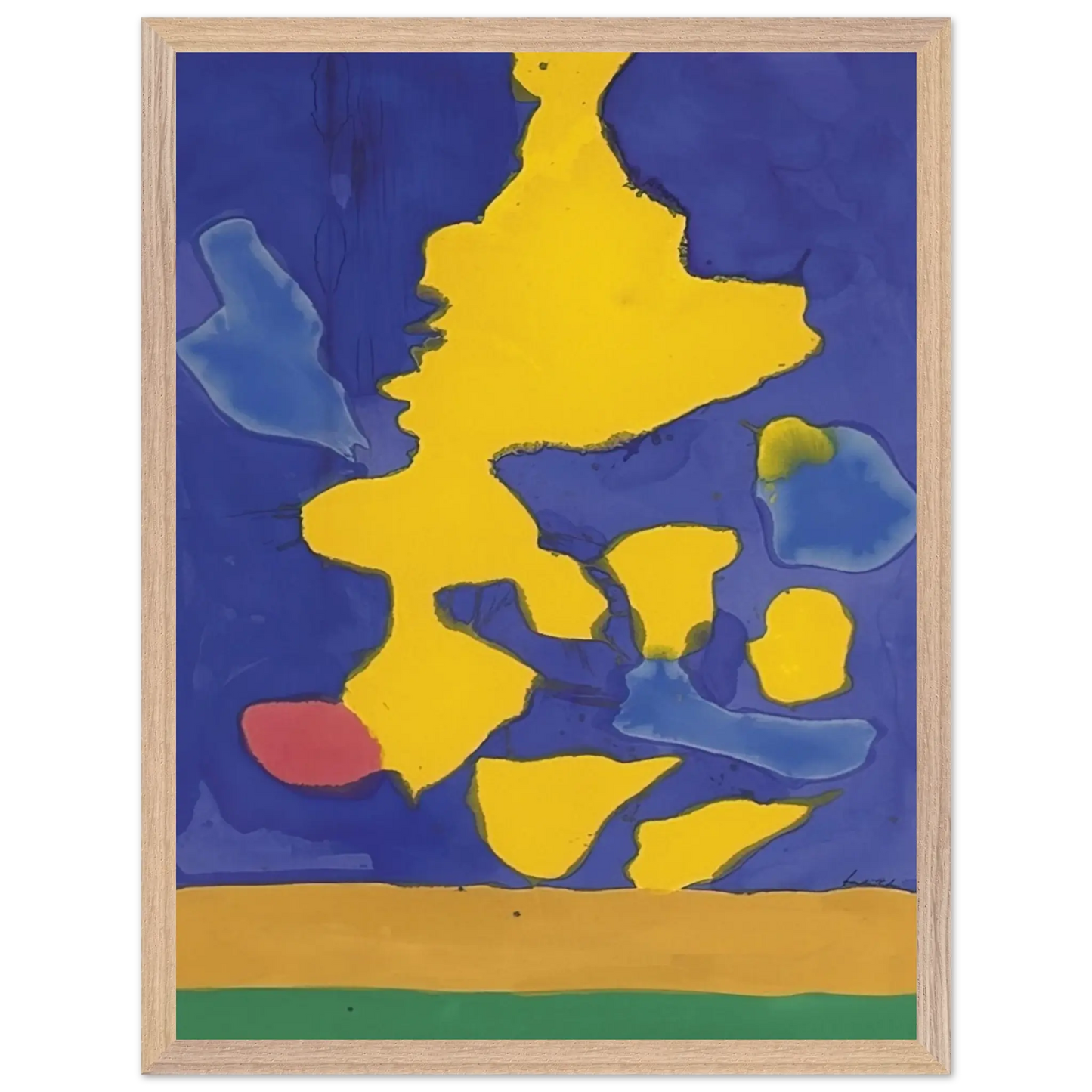 Helen Frankenthaler - Saturn Revisited - 1964 Wall art - A3 (29.7 x 42  cm) - Premium Wooden Framed Poster With Fine Art Paper - White frame