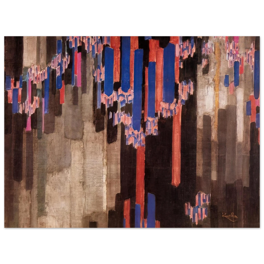 Frantisek Kupka - Ordination of verticals  75x100 cm / 30x40inches Fine Art Poster