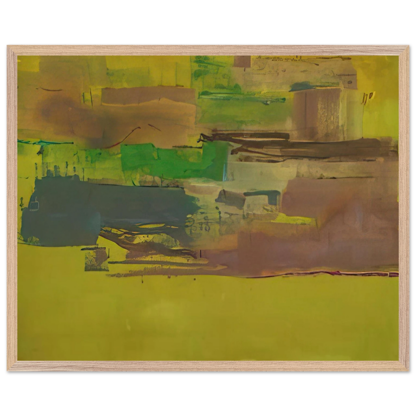 Helen Frankenthaler - August Deep - 1978 Wall art - 70x100 cm / 28x40 inches - Premium Wooden Framed Poster With Fine Art Paper-canvas - White frame