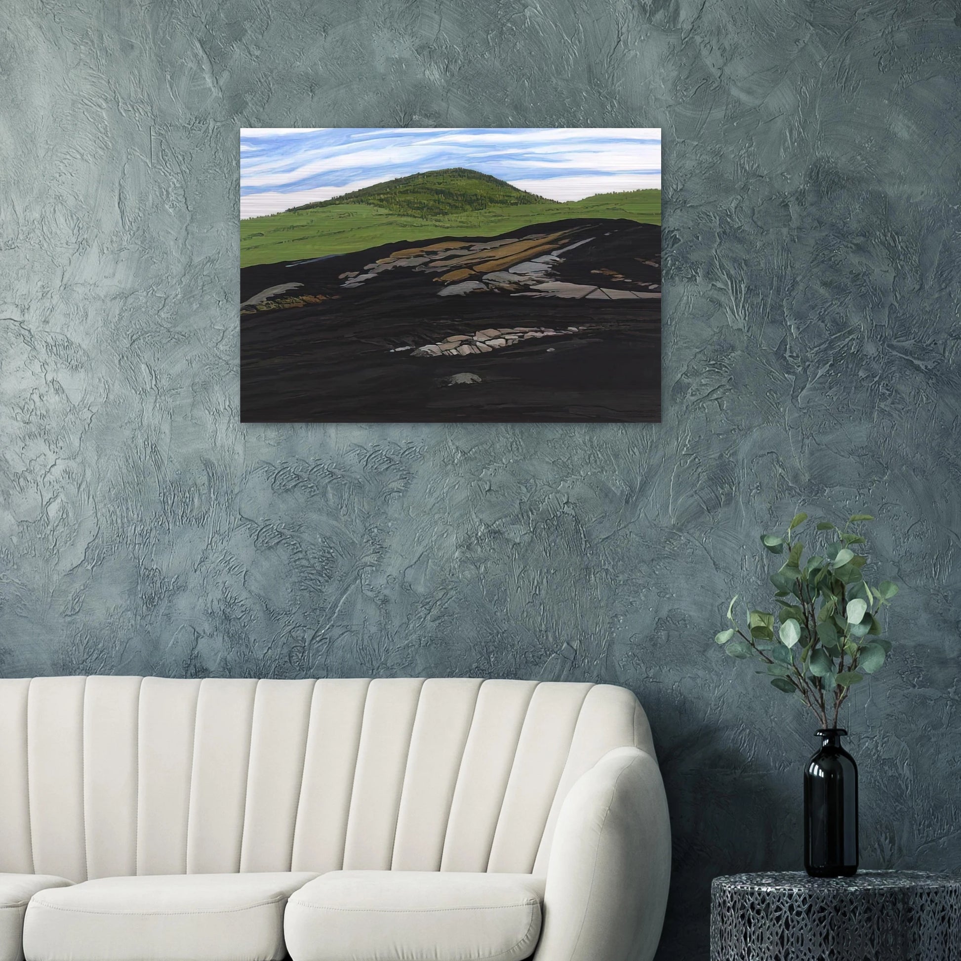 Blueberry Burn Morey's Hill - 1997 - Neil Welliver Brushed Aluminum Print - 70x100 cm / 28x40 inches | Neil Welliver Aluminum Print | Neil Welliver Prints