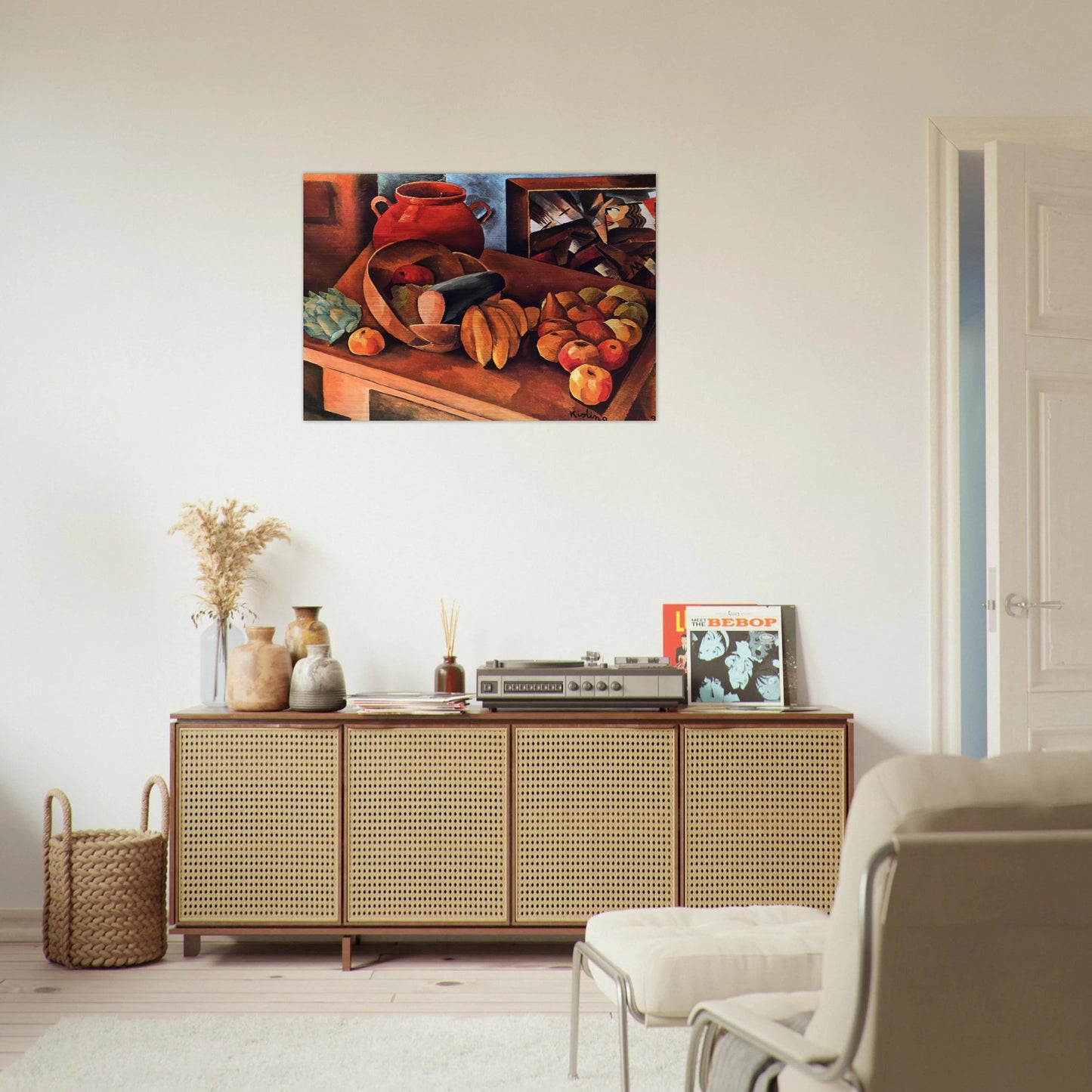 STILL LIFE WITH FRUIT 1913 - Moise Kisling Brushed Aluminum Print - 70x100 cm / 28x40 inches | Moise Kisling Aluminum Print | Moise Kisling Prints