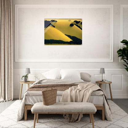 Golden Hills - Eyvind Earle Acrylic Print - 70x100 cm / 28x40″ inches