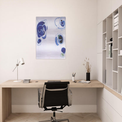 Blue Balls VII - Sam Francis Brushed Aluminum Print - 70x100 cm / 28x40 inches | Sam Francis Aluminum Print | Sam Francis Prints
