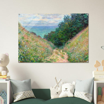 Path at La Cavee, Pourville - claude monet Acrylic Print - 70x100 cm / 28x40″ inches
