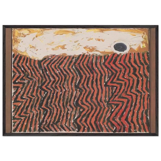 Dedication to Van Gogh - 1946 - Forrest Bess 70x100 cm / 28x40 inches Framed Art Print – Black Wooden Frame